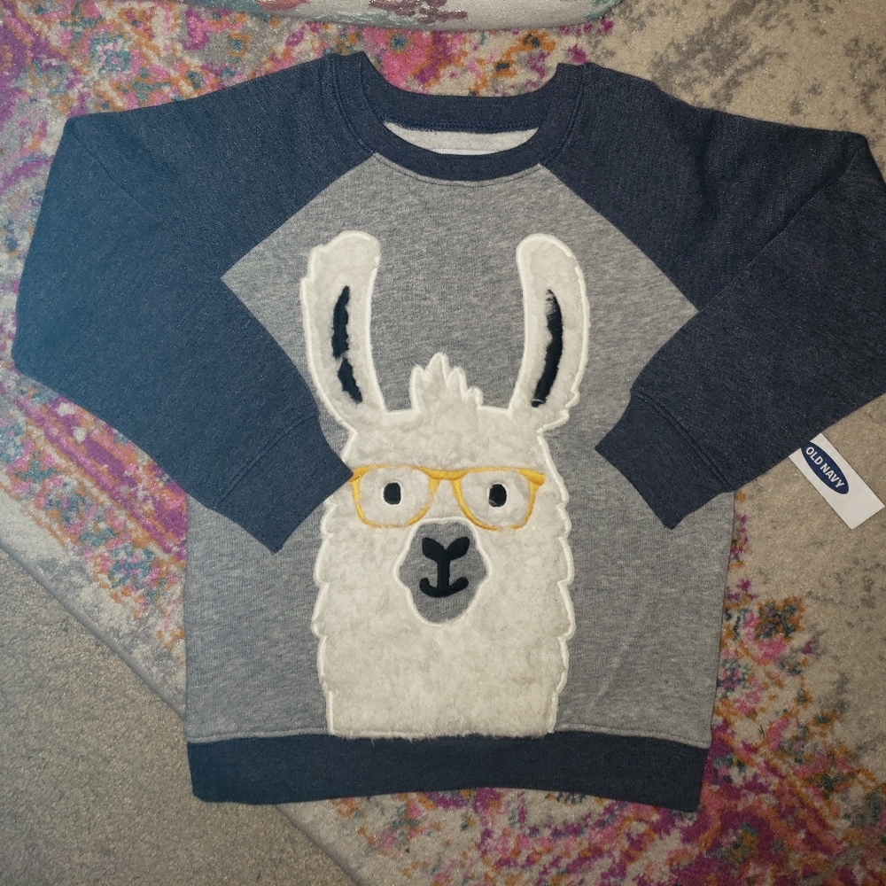 NWT Kids 5T Cool Llama Sweater